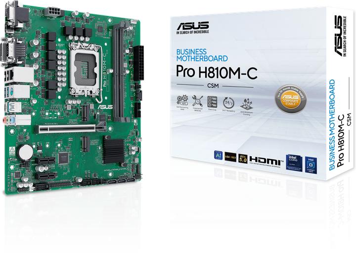 Actual product image ASUS PRO H810M-C-CSM (LGA 1851, Intel H810, mATX)