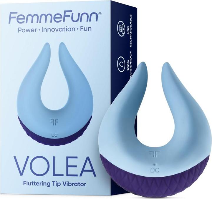 Actual product image Femme Funn DREAM TOYS Femmefunn Volea Fluttering Tip Vibrator wibrator łechtaczkowy Dark Purple