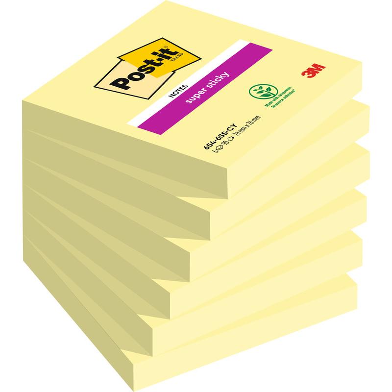 Thumbnail - Post-it, Haftnotiz, Super Sticky (76 x 76 mm)