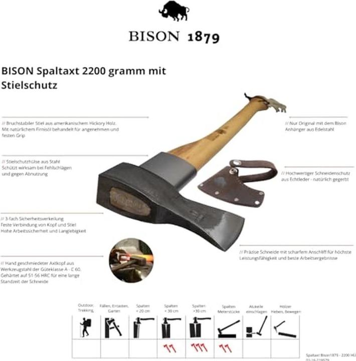Produktbild Bison Spaltaxt 1879 2200-A HY 850 HÜ