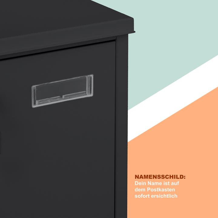 Produktbild Relaxdays Briefkasten mit Zeitungsfach