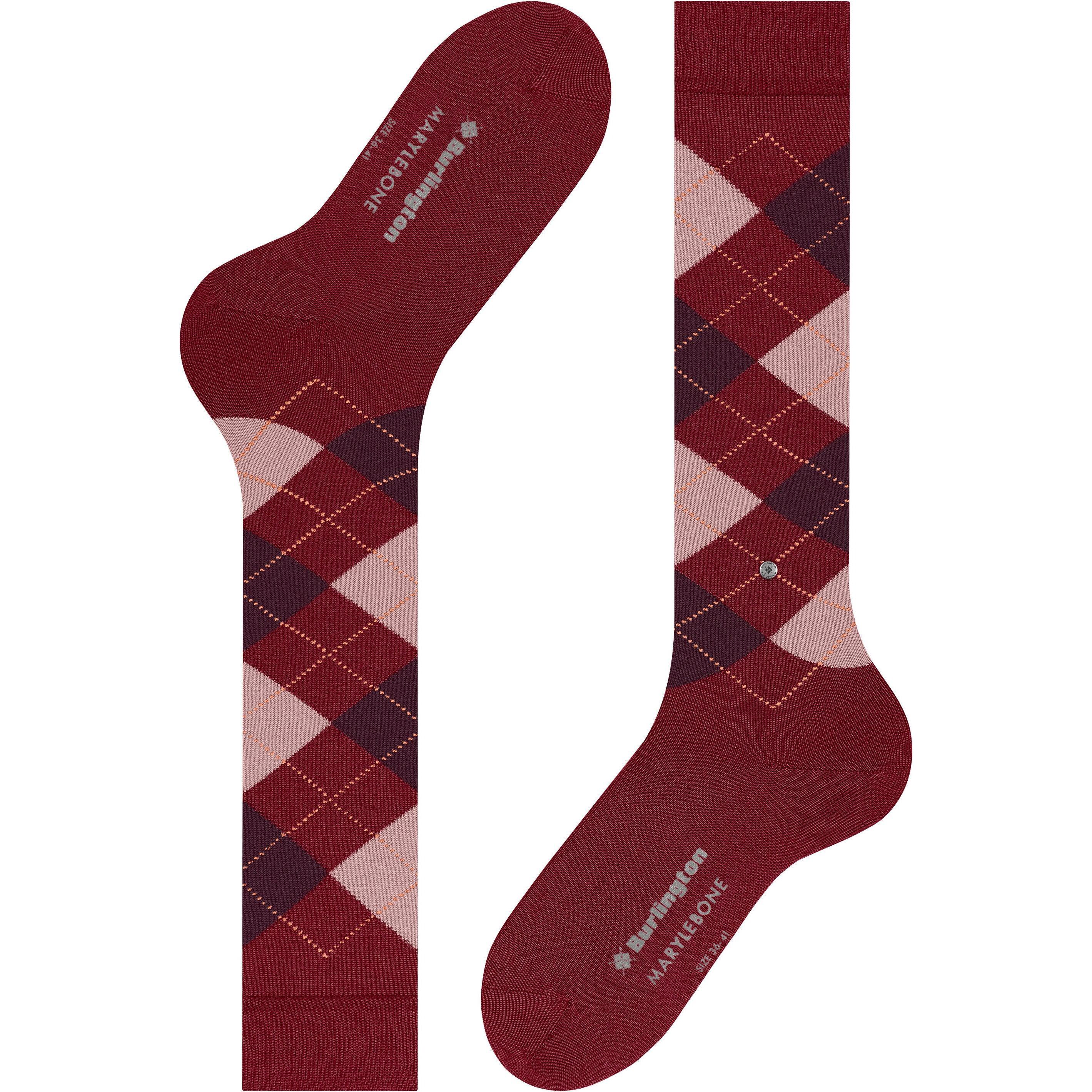 Thumbnail - Burlington, Damen, Socken, Marylebone Wool, Rot, (36 - 41)