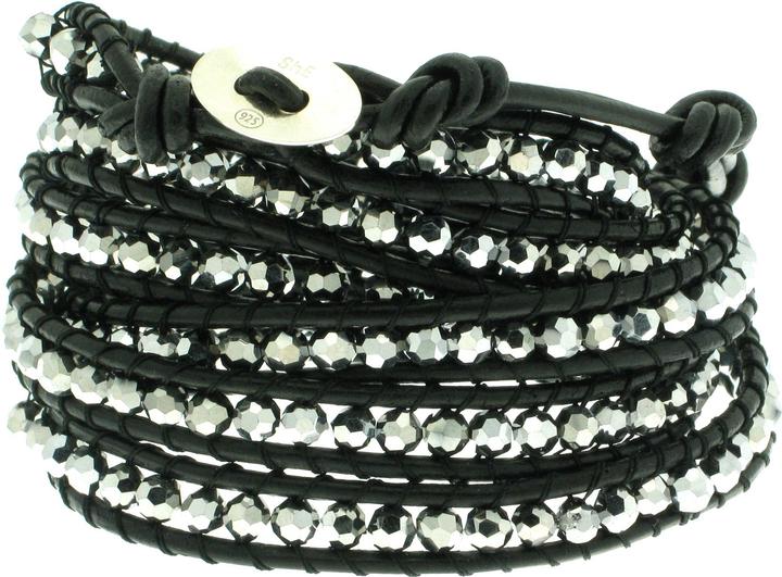 Immagine prodotto Leyda Bracciale Cuir Gris (100 cm, Argento 925, Pietra sintetica)