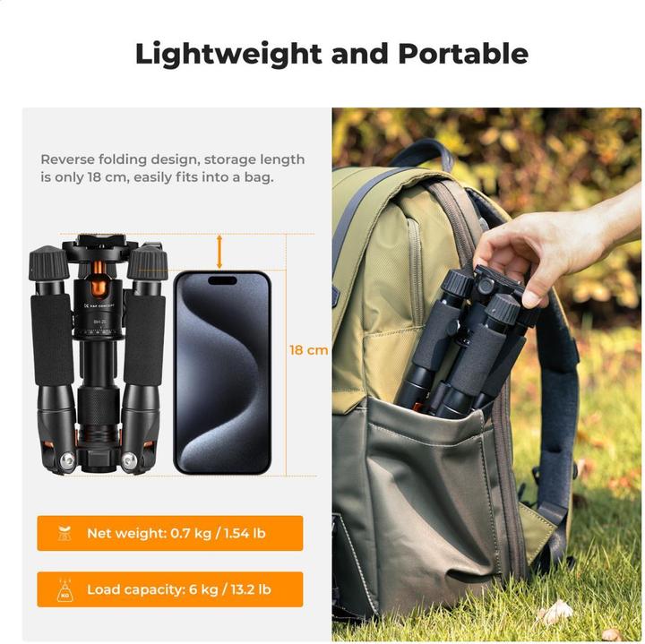 Image du produit K&F Concept S225A0+BH-25L Desktop Mini Tripod for Camera