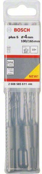 Immagine prodotto Bosch Professional Zubehör Trapano a percussione SDS plus-5, 4 x 100 x 165 mm, confezione da 10 pz. (4 mm)