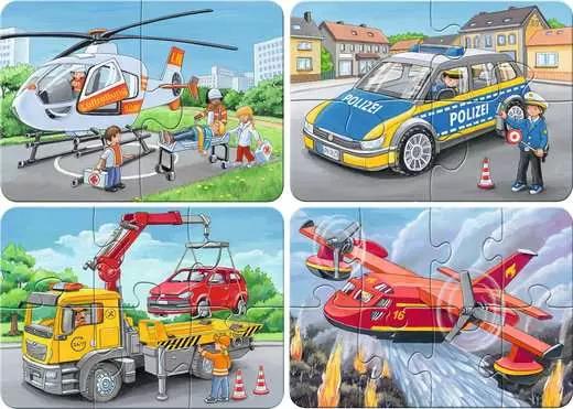 Image du produit Ravensburger Mes véhicules d'intervention 2/4/6/8p (8 pièces)