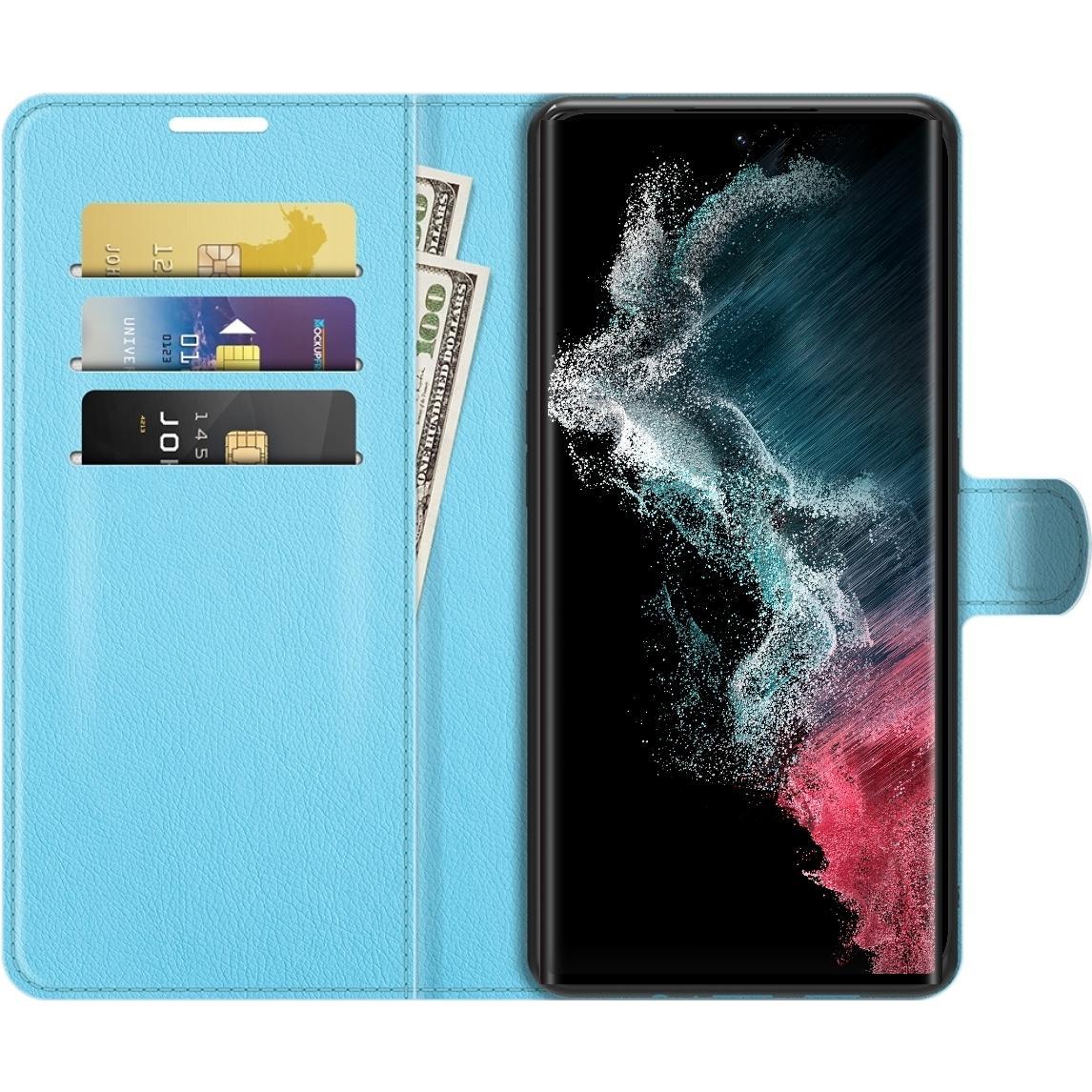 Thumbnail - Screenguard Samsung Galaxy S22 Ultra Leather Guard Lederhülle (Samsung Galaxy S22 Ultra), Smartphone Hülle, Blau