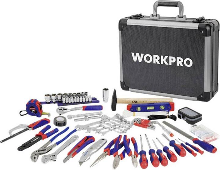 Workpro WP209100 Werkzeugset Heimwerker, Universal im Koffer 297teilig (297 pieces)