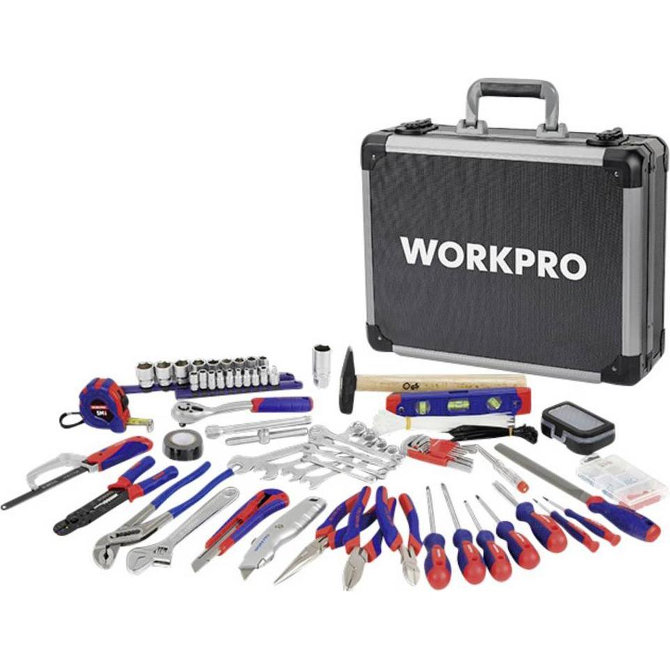 Workpro, Cassetta degli attrezzi, WP209100 Werkzeugset Heimwerker, Universal im Koffer 297teilig (297 pezzi)