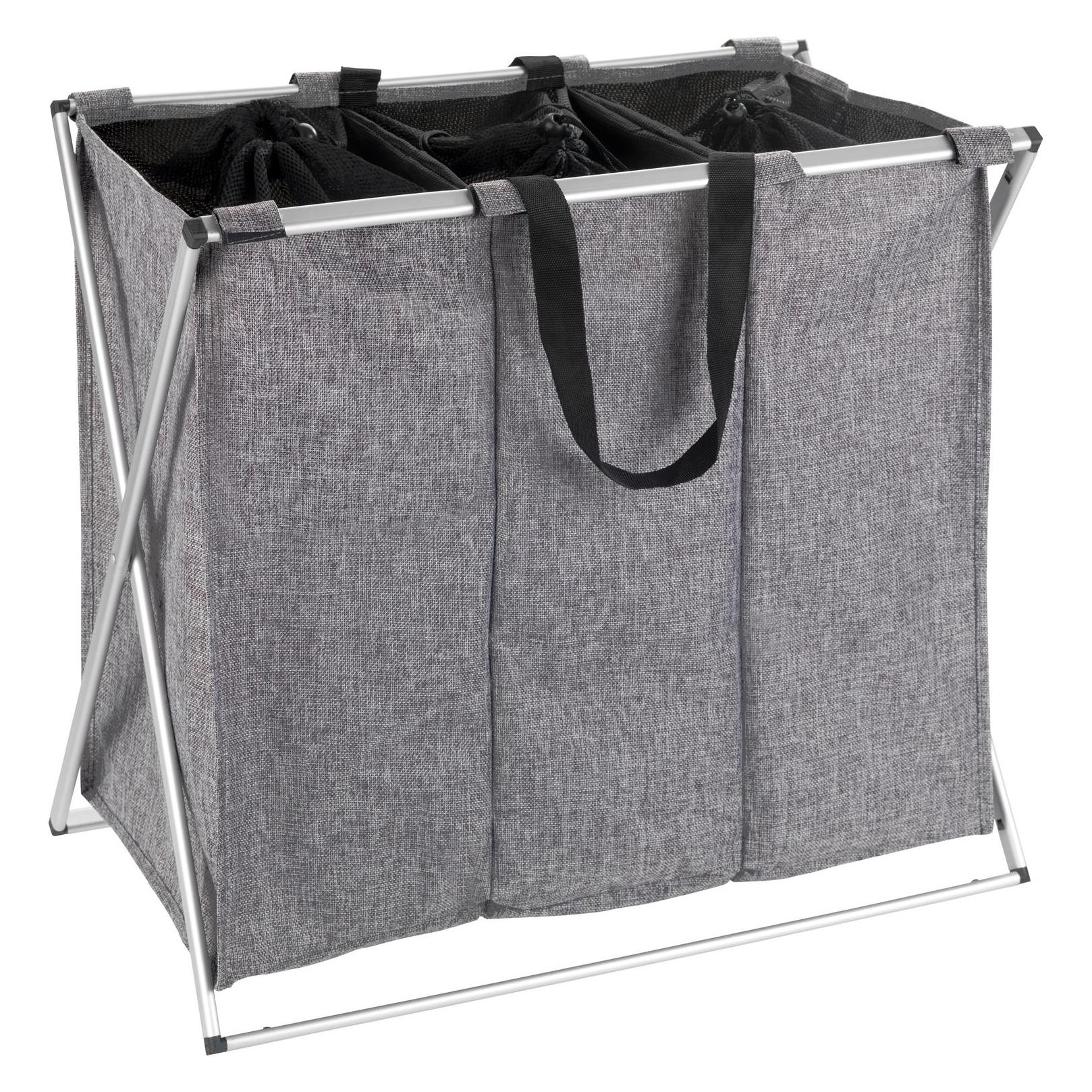 Wenko, Portabiancheria, Trio Grigio (130 l)