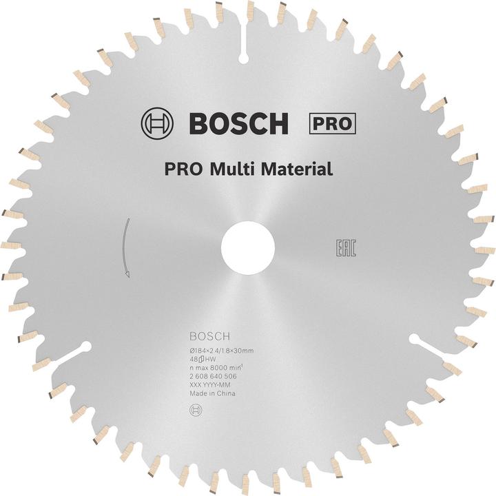 Produktbild Bosch Professional Zubehör PRO Multi Material Kreissägeblatt, 184 x 2,4 x 30 mm