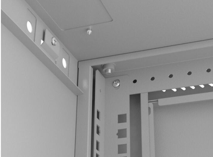 Image du produit Lanberg Rack-Schrank 19 6HE 540x350 grau mit Glastür (Flat Pack) (6 HE, Rack 19 pouces)