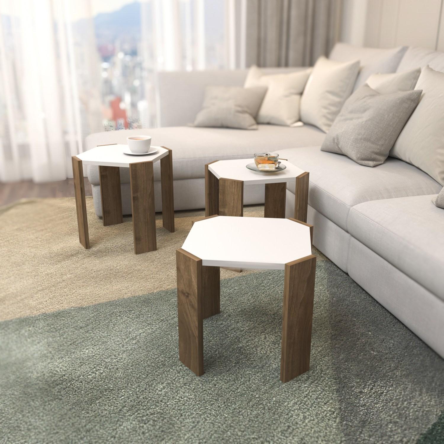 Hanah Home, Couchtisch + Beistelltisch, Boden (44.5 x 44.5 x 41 cm)