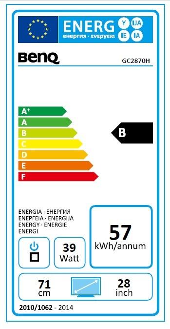 Etichetta energetica BenQ Gc2870h (1920 x 1080 pixel, 28")
