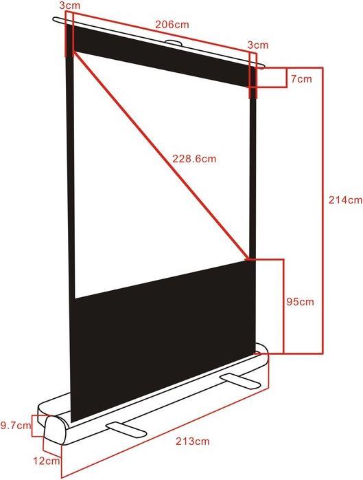 Actual product image Multibrackets Portable (90", 16:9)