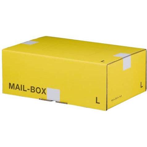 Smartboxpro, Versandkarton + Versandbox, Paket-Versandkarton MAIL BOX, Gr”áe: L, gelb (1 x)