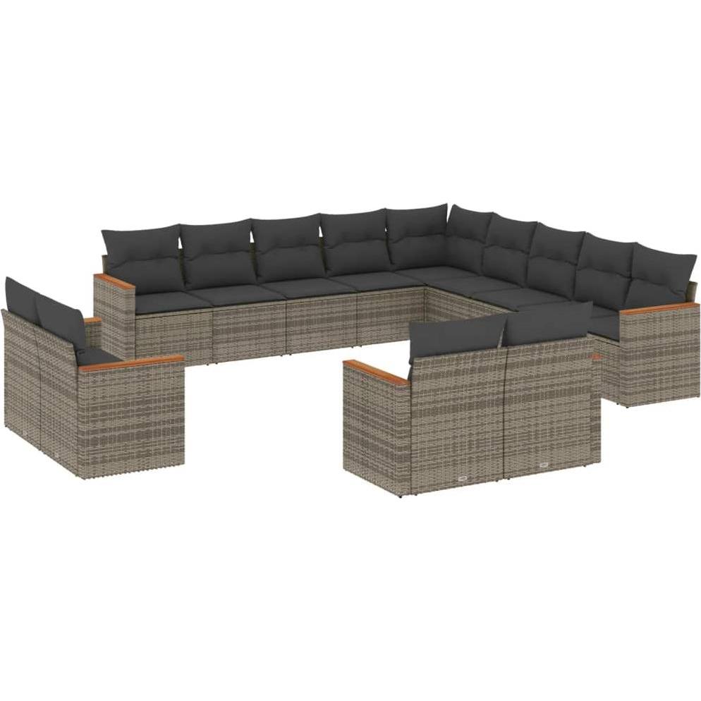 VidaXL, Gartenlounge, 10-tlg. Garten-Lounge-Set mit Kissen