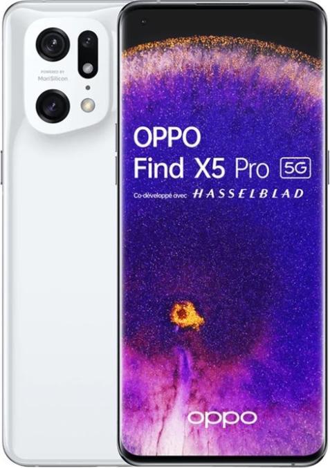 Image du produit OPPO Find X5 (256 Go, Blanc, 6.55", SIM + eSIM, 5G)