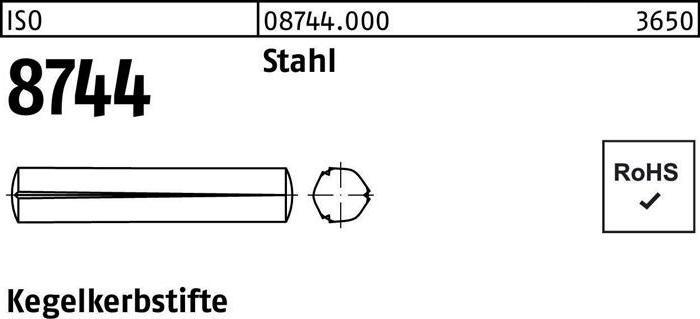 Produktbild Kegelkerbstift ISO 8744 4 x 8 Stahl ISO 8744