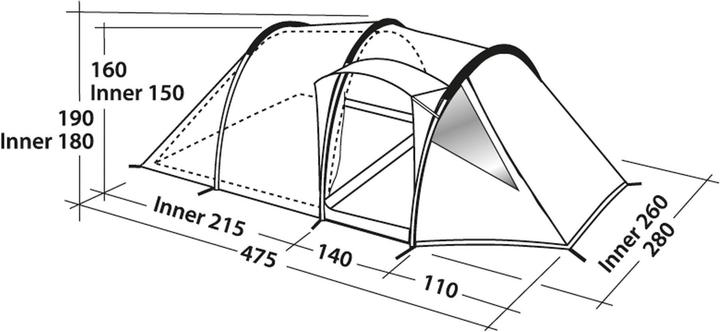 Actual product image Robens Double Dreamer (Tunnel tent, 11.90 kg, 5 persons)