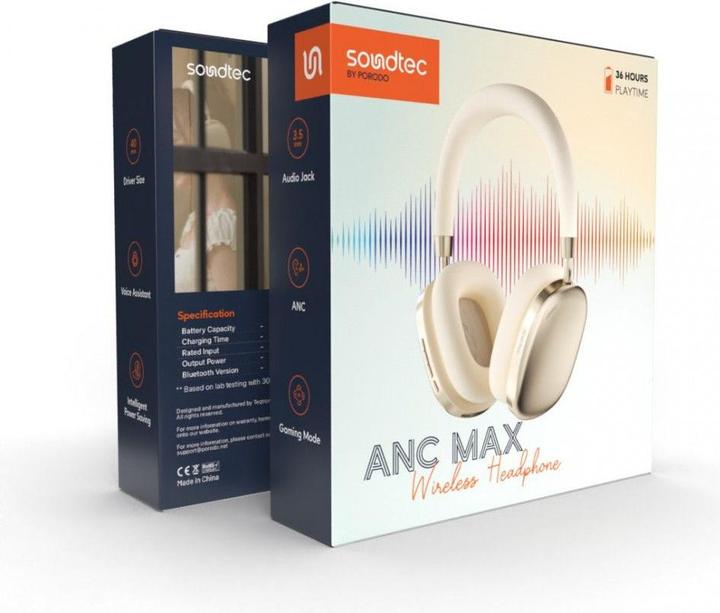 Produktbild Porodo Soundtec AirpodMax ANC Headphones (51 h, Kabellos)