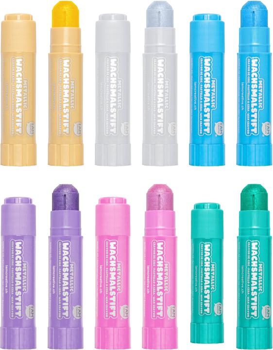 Actual product image I Am Creative Metallic wax crayons, 6 colours (6x)
