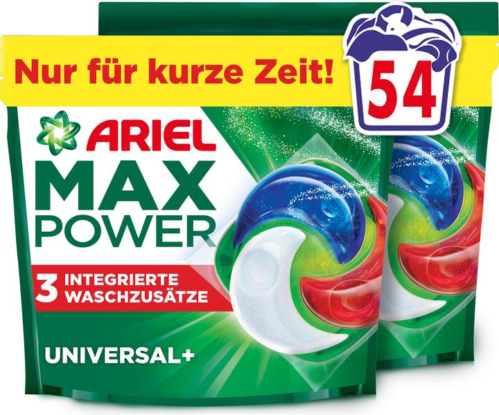Ariel MaxPower Pods Universal Waschmittelpods 54 WL (54 Wascycli)