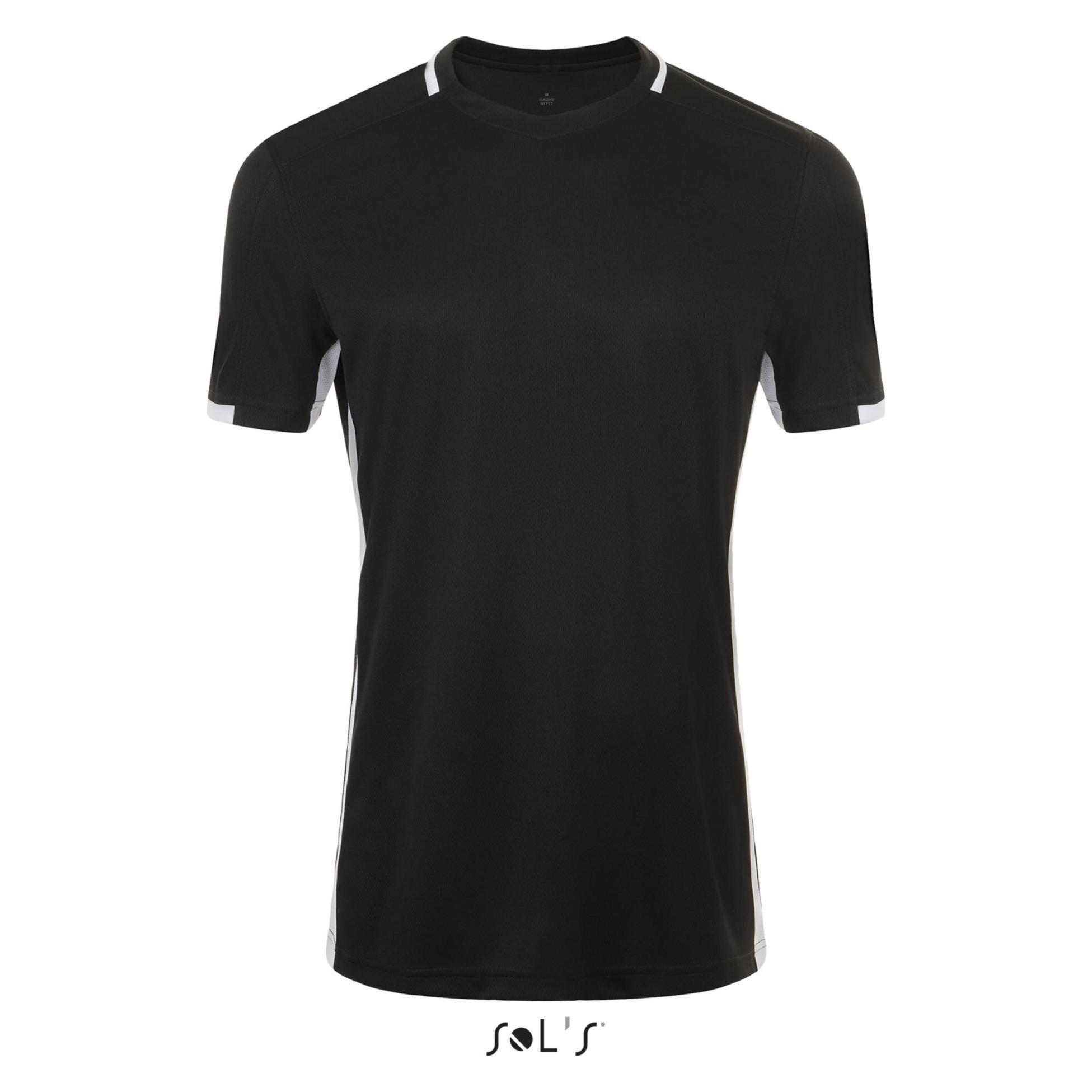 Sol's, Herren, Sportshirt, Classico (S), Mehrfarbig, Weiss, Schwarz, S