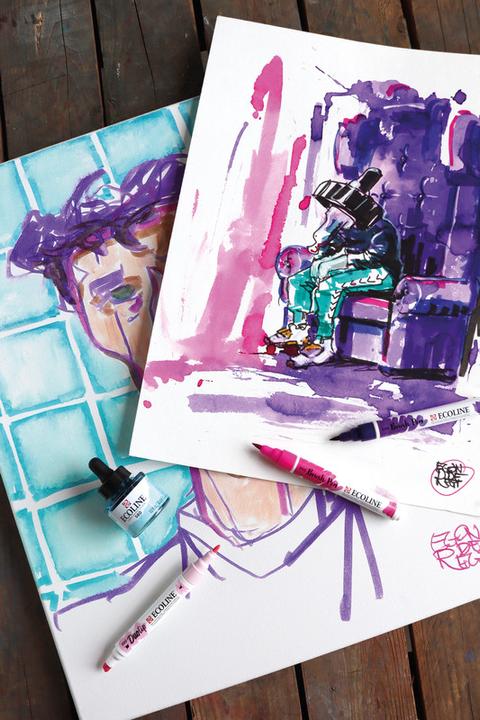 Produktbild Talens ECOLINE DUOTIP - Farbstifte Set (Mehrfarbig, 12 x)