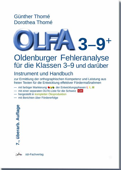 Energie-Label OLFA 3-9: Oldenburger Fehleranalyse für die Klassen 3-9 (Deutsch, Dr. Dipl.-Päd. Dorothea Thomé, Prof. Dr. Günther Thomé, 2023)