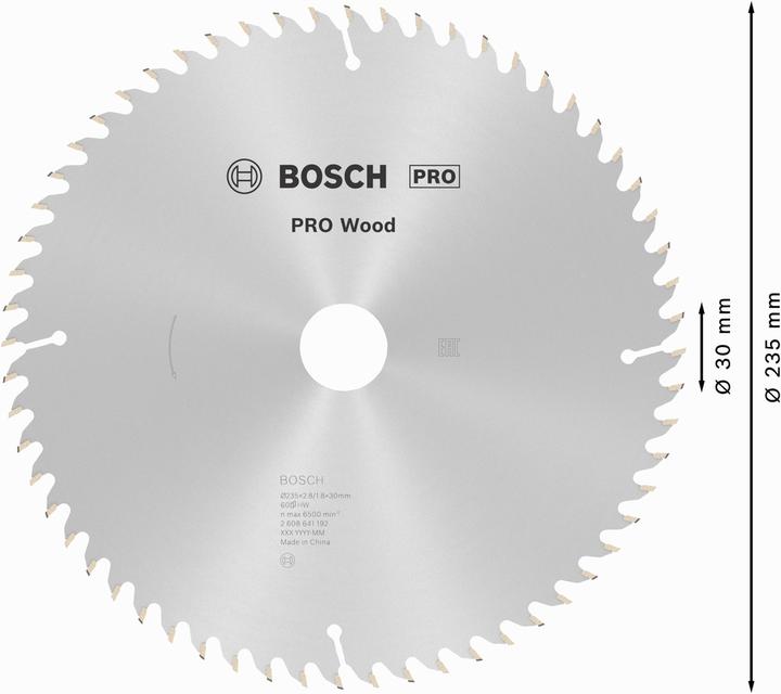 Produktbild Bosch Professional Zubehör PRO Wood Kreissägeblatt, 235 x 2.8 x 30 mm