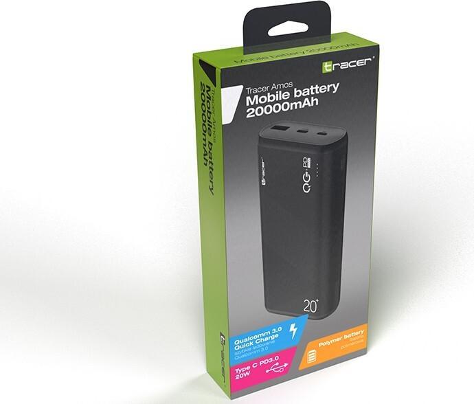 Produktbild Tracer Akku 20000mAh QC3.0-PD20W (20000 mAh, 20 W, 74 Wh)