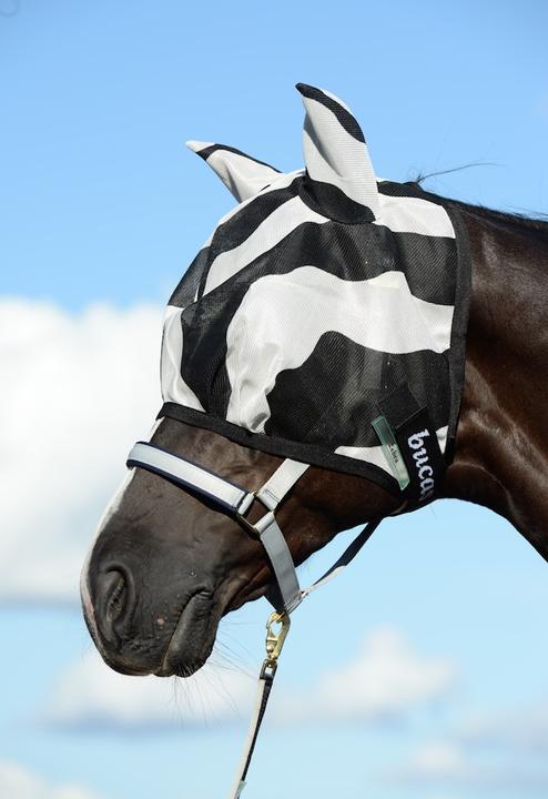Actual product image Bucas Fly mask Buzz-Off Zebra