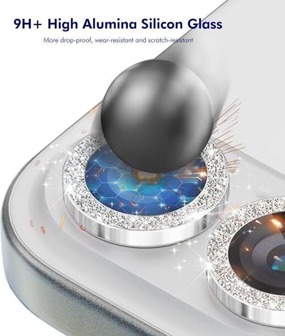 Produktbild Enkay Glitter Metall Kamera Ring (1 Stk., Apple iPhone 17 Pro, Apple iPhone 17 Pro Max)