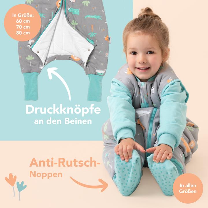 Actual product image Schlummersack Sleeping Bag with Feet & Foldable Feet Covers - 2.5 TOG (120 cm, 2.5 TOG, All-season)