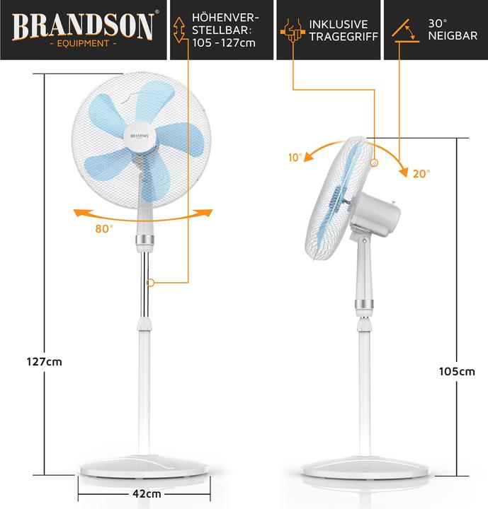Produktbild Brandson Standventilator (49 dB)