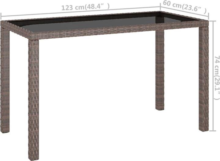 Produktbild vidaXL Gartenmöbel-Set (123 x 60 x 74 cm)