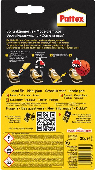 Produktbild Pattex Spezialkleber Schuhe (30 g)
