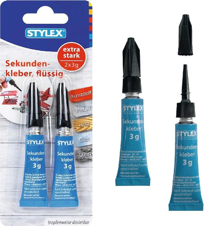 Stylex Superlijm, 2st. (3 g, 3 ml)