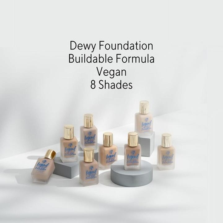 Produktbild W7 Legend Foundation Creamy Liquid Foundation for Poreless Semi-Matte Medium Coverage 28ml Natural B (Natural Beige)