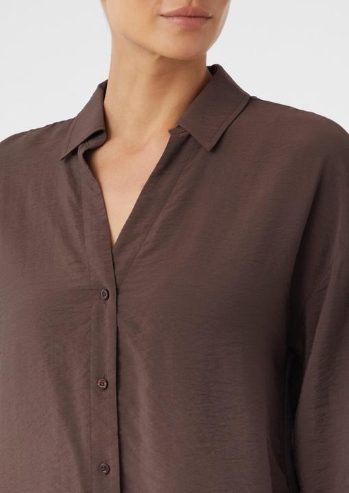Immagine prodotto Comma Bluse Strukturierte Long-Bluse mit Turn-up-Funktion am Ärmel (42)