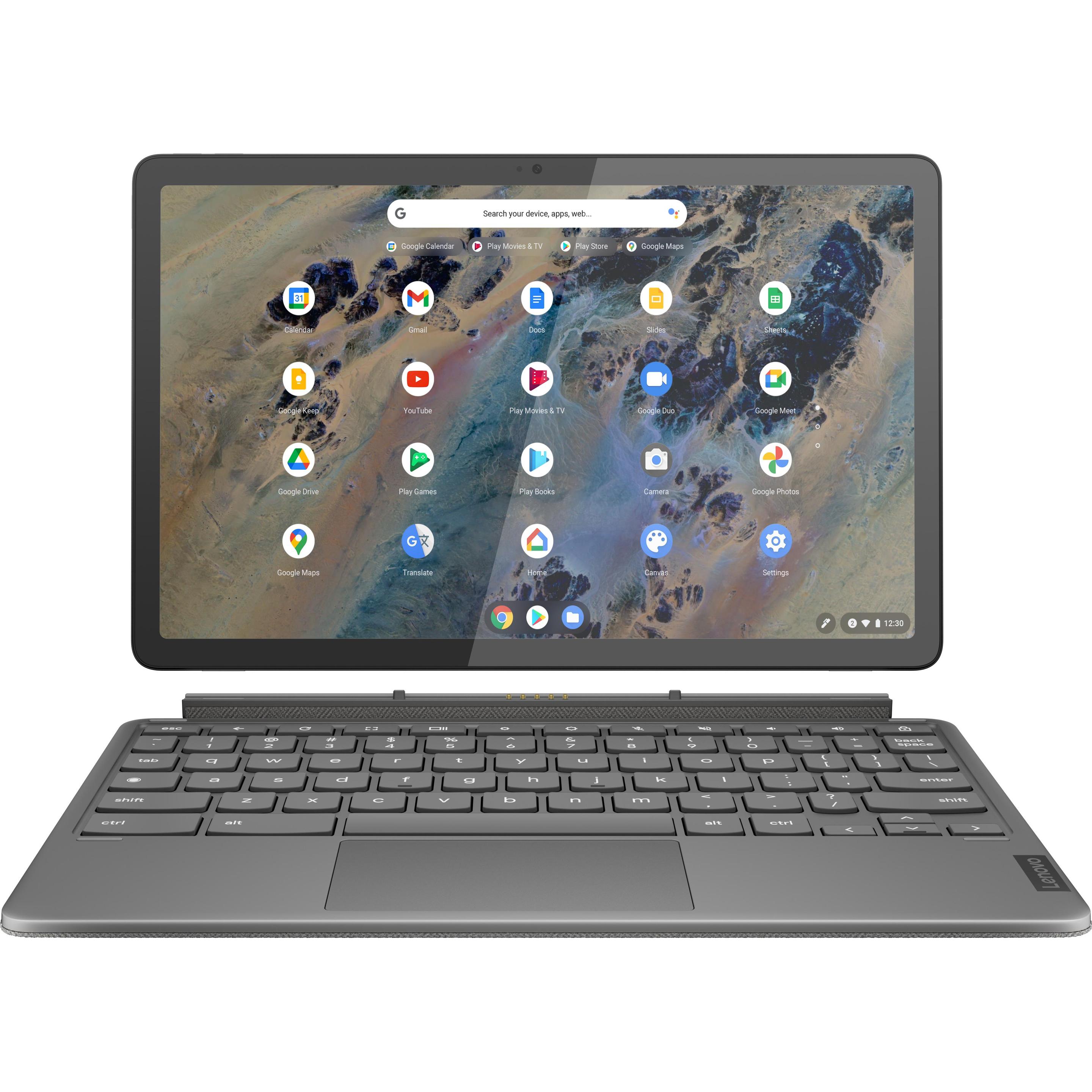 Lenovo IdeaPad Duet 3 (11", Snapdragon 7c Gen 2, 4 GB, 128 GB, DE), Notebook, Grau