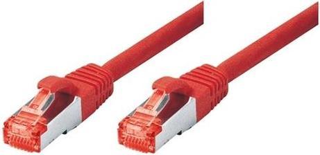 Produktbild Tecline Patchkabel S-STP (PIMF), Cat 6, rot, 1,0 m Patchkabel mit besonders schmalem Knickschutz (S/STP, CAT5e, 1 m)