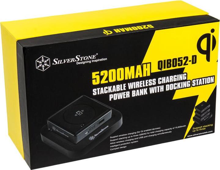 Produktbild Silverstone SST-QIB052-D Qi Lader mit Docking Station - schwarz (15.50 W)
