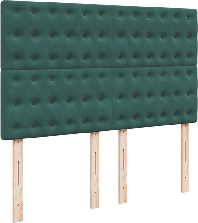 Actual product image vidaXL Bo x spring bed with mattress 160 x 200 cm velvet (160 x 200 cm)