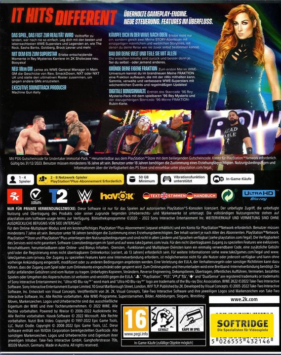 Image du produit 2K Games WWE 2K22 (PS5, DE)