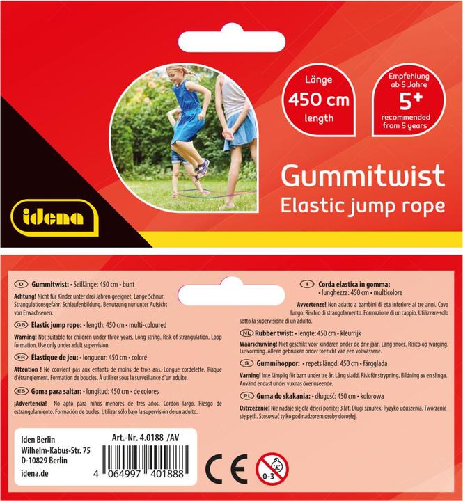 Produktbild Idena Gummi Twist 450cm mehrfarbig (450 cm)