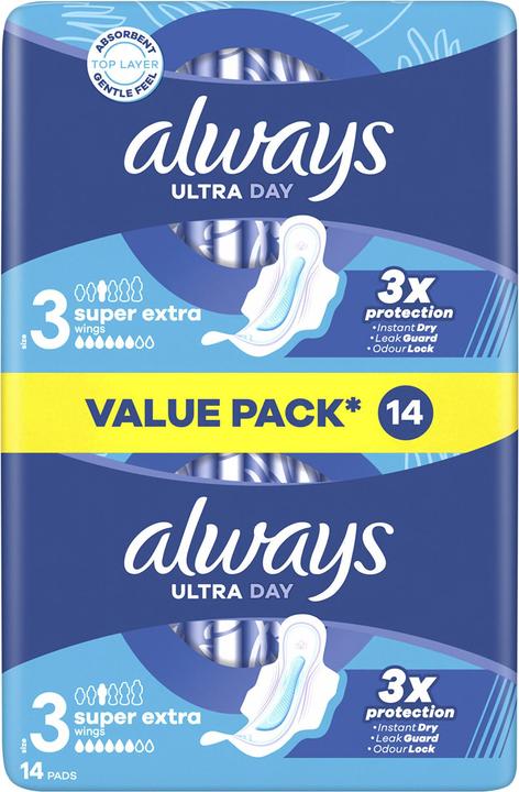 Always Ultra Day Super Extra Duo Damenbinden 14 Stück (14 x)