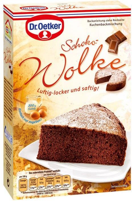 Produktbild Dr. Oetker Schoko-Wolke Kuchen (455 g)