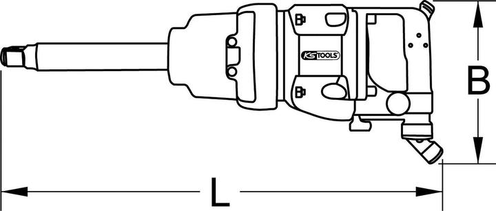 Immagine prodotto KS Tools Avvitatore ad aria compressa ad alte prestazioni 3/4" superMONSTER, 3405 Nm, L 504 mm
